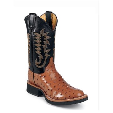 Justin Boots Exotics Cognac Full Qull Ostrich - 5014