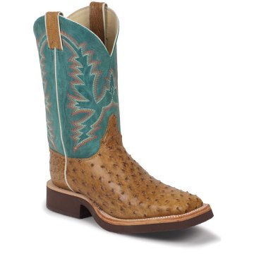 Justin Boots Tekno Crepe&Acirc;&reg; Ant Saddle Vintage Full Quill Ostrich - 5143