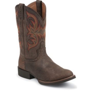 Justin Boots Stampede Chocolate Puma Cow - 7204