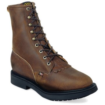 Justin Original Work Aged Bark 8" Safety Toe