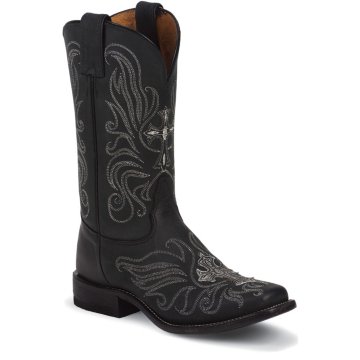 Tony Lama Black Century W/Painted Cross - 7932L