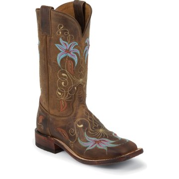 Tony Lama Suntan Century W/Embroidered Flower - 7934L