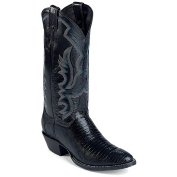 Justin Boots Exotics Black Iguana Lizard