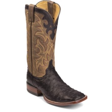 Justin Boots Exotics Black Full Quill Ostrich - 8504