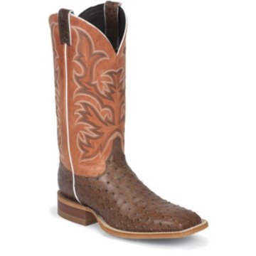 Justin Boots Justin AQHA Antique Brown Vintage Full Quill Ostrich - 8573