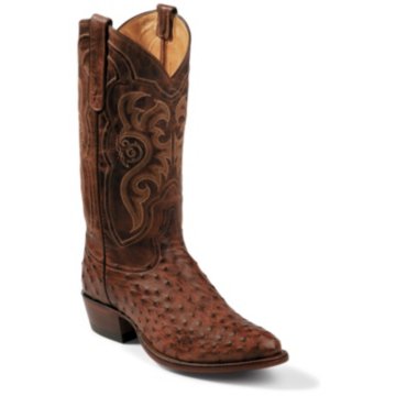 Tony Lama Chocolate Vintage Full Quill Ostrich