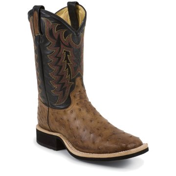 Tony Lama Ant Dark Brown Vintage Full Ostrich - 8987
