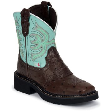  Justin Gypsy® Chocolate Brown Ost Print W/ Perf Saddle