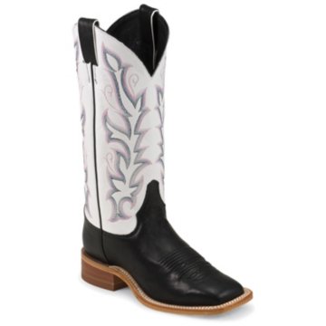 Justin Boots Bent Rail™ Black Burnished Calf
