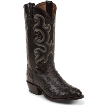 Tony Lama Black Ostrich 13" - CT833