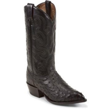 Tony Lama Black Ostrich Exotic Western - CY885