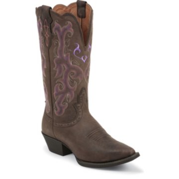 Justin Boots Stampede Chocolate Puma Cow - L2562