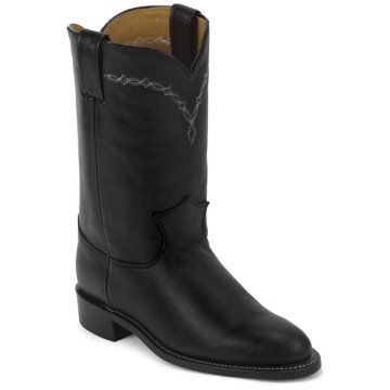 Justin Boots Ropers Royal Black Cowhide