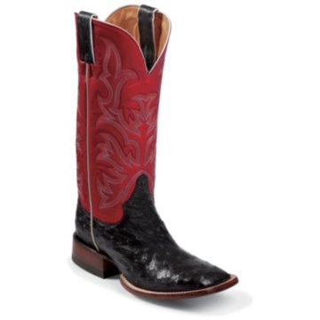 Justin Boots Exotics Black Full Quill Ostrich