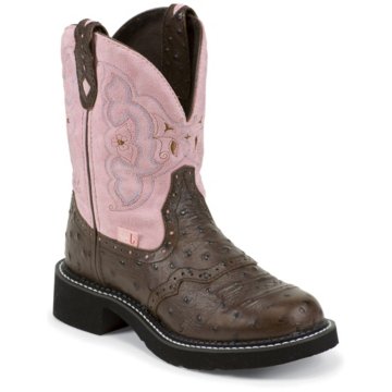  Justin Gypsy® Chocolate Brown Ost Print W/Pref Saddle