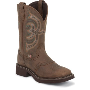 Justin Boots Justin Gypsy Aged Bark W/Perfed Saddle - L9984
