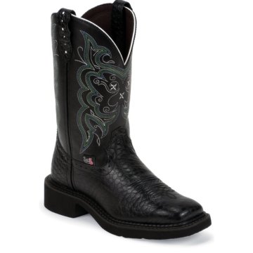 Justin Boots Justin Gypsy Black Pearl Print Cowhide - L9993