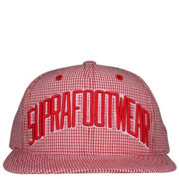 Supra Gingham Snap Cap - S61071-RED