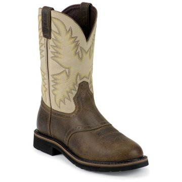 Justin Boots Waxy Brown Steel Toe