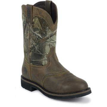 Justin Boots Rugged Tan Cowhide Waterproof - WK4675