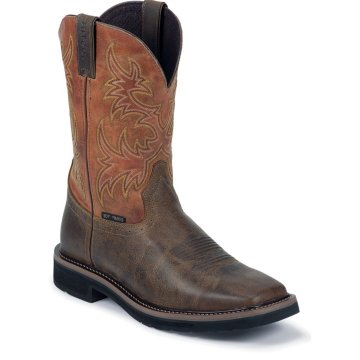 Justin Original Work Rugged Tan Composition Toe Round Toe - WK4812