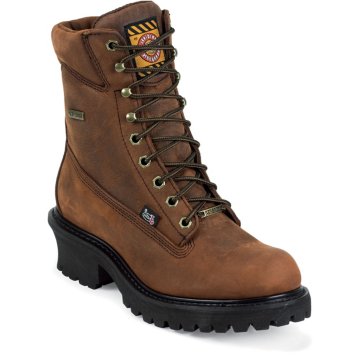 Justin Original Work Mahogany Harness Gore-Tex St/ Toe Logger - WK614