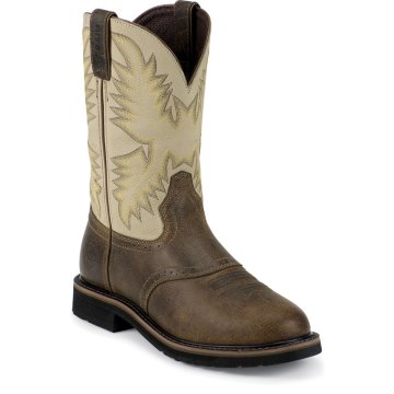 Justin Original Work Brown Waxy Steel Toe - WKL4661