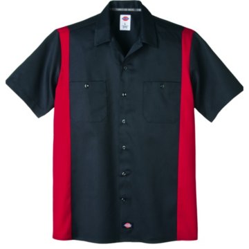 Dickies Apparel Regular Fit Two-Tone Short Sleeve Work Shirt - WS508-BKER