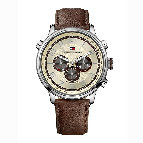 Men's Classic Brown Leather Strap Watch