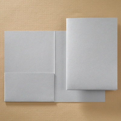 silver folder invitation pocket for wedding invites diy 