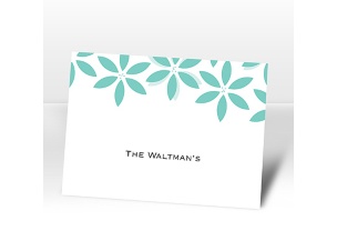 Floral Delight - Lagoon - Note Card and Envelope