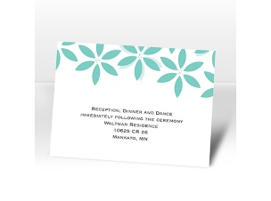 Floral Delight - Lagoon - Reception Card
