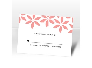 Floral Delight - Melon - Respond Card and Envelope