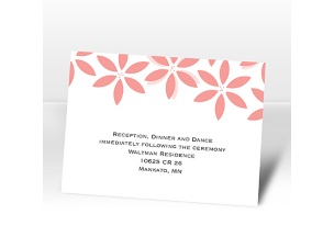 Floral Delight - Melon - Reception Card