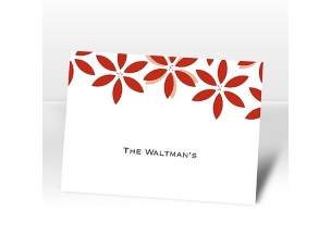 Floral Delight - Scarlet - Note Card and Envelope