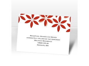 Floral Delight - Scarlet - Reception Card