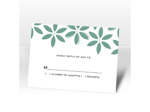 Floral Delight - Fern - Respond Card and Envelope