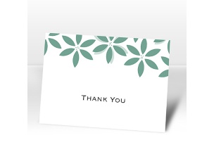 Floral Delight - Fern - Thank You Card with Verse and Envelope