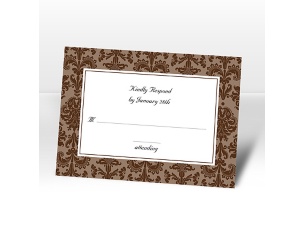 Clearly Refined - Chocolate - Respond Card and Envelope
