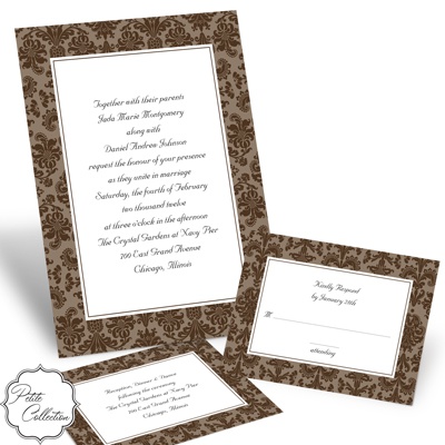 Clearly Refined - Chocolate - Invitation
