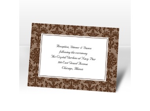 Clearly Refined - Chocolate - Reception Card