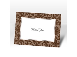 Clearly Refined - Chocolate - Thank You Card and Envelope