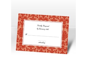 Clearly Refined - Scarlet - Respond Card and Envelope