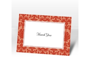 Clearly Refined - Scarlet - Thank You Card and Envelope