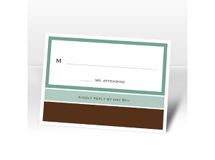 Positively Glowing - Turquoise - Respond Card and Envelope