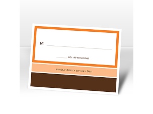 Positively Glowing - Tangerine - Respond Card and Envelope