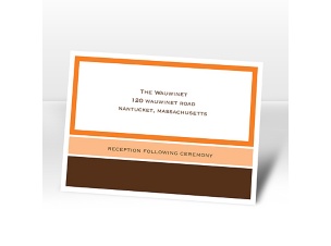 Positively Glowing - Tangerine - Reception Card