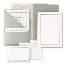 Posh Pockets DIY Wedding Invitation Kits (silver)