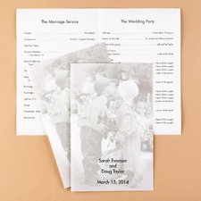 Sweethearts Wedding Program - Blank