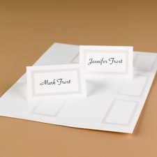 Framed in Pearl Printable Place Cards (white)